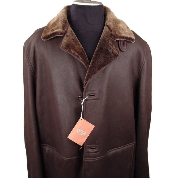 Gorgeous Longhi Shearling Coat Brand New Top Quality Made In Italy EU Size 56 - Picture 10 of 11